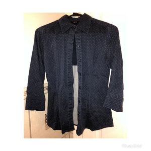 Navy button up shirt